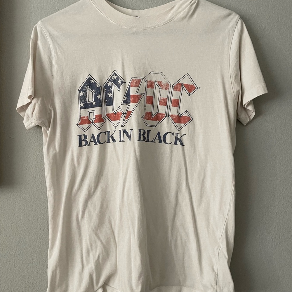 Cotton On Cream AC/DC Graphic Tee